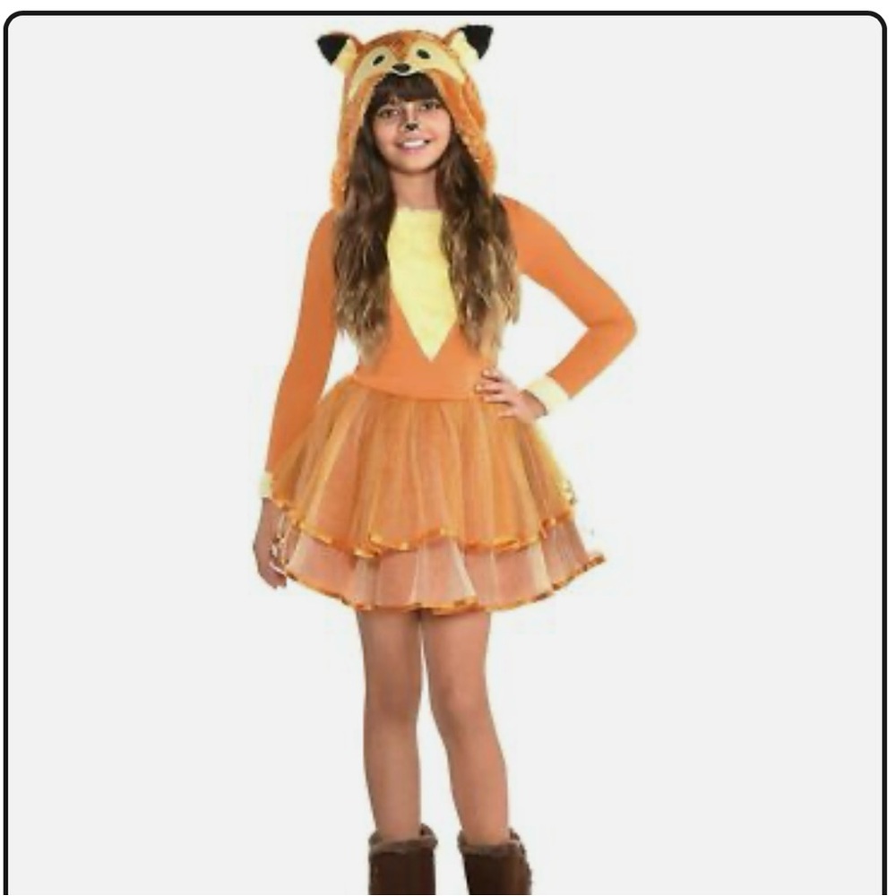 Suit Yourself Furry Fox Kids Costume - Orange Medium 8-10